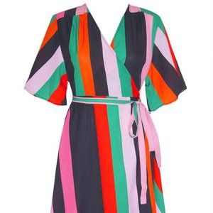 Little Party Dress striped wrap dress